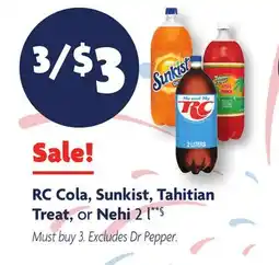 Family Dollar RC Cola, Sunkist, Tahitian Treat, or Nehi offer