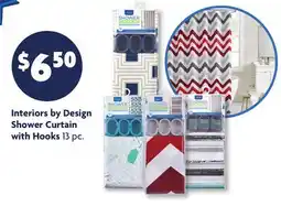 Family Dollar Interiors by Design Shower Curtain with Hooks offer