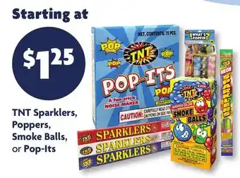 Family Dollar TNT Sparklers, Poppers, Smoke Balls, or Pop-Its offer