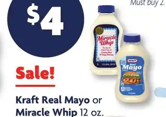 Family Dollar Kraft Real Mayo or Miracle Whip offer