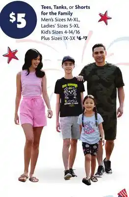 Family Dollar Tees, Tanks, or Shorts for the Family offer