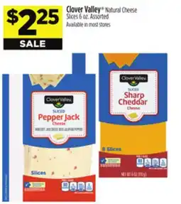Dollar General Clover Valley Natural Cheese Slices offer