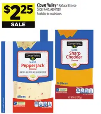 Dollar General Clover Valley Natural Cheese Slices offer