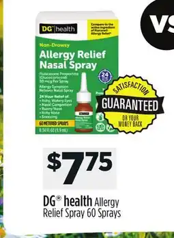 Dollar General DG health Allergy Relief Spray offer