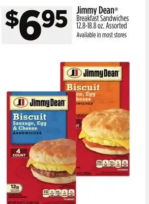 Dollar General Jimmy Dean Breakfast Sandwiches offer
