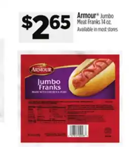 Dollar General Armour Jumbo Meat Franks offer