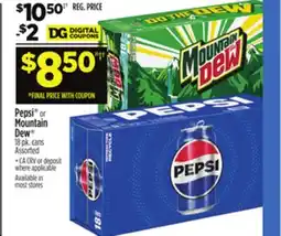 Dollar General Pepsi or Mountain Dew offer