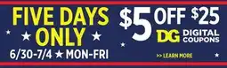 Dollar General DIGITAL COUPONS offer