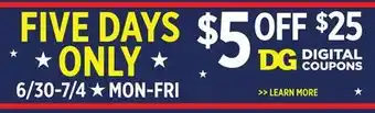 Dollar General DIGITAL COUPONS offer