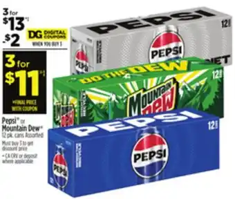 Dollar General Pepsi or Mountain Dew offer