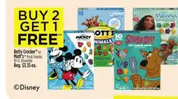 Dollar General Betty Crocker or Mott's Fruit Snacks offer