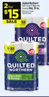 Dollar General Quilted Northern Bath Tissue 8 Mega rolls offer
