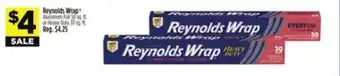 Dollar General Reynolds Wrap Aluminum Foil 50 sq., ft., or Heavy Duty 30 sq. ft offer