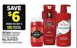 Dollar General Old Spice Deodorant, Body Wash or Hair Care offer