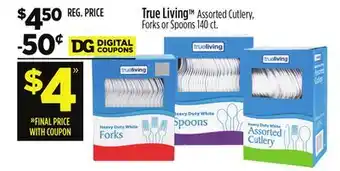 Dollar General True Living Assorted Cutlery, Forks or Spoons offer