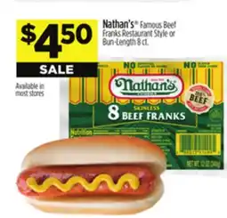 Dollar General Nathan's Famous Beef Franks Restaurant Style or Bun-Length offer