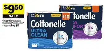 Dollar General Cottonelle Bath Tissue Ultra Comfort TM or Ultra Clean TM offer