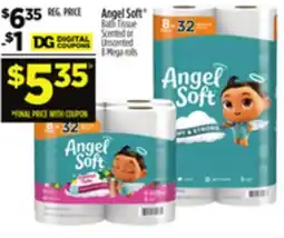 Dollar General Angel Soft Bath Tissue Scented or Unscented offer