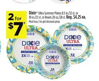 Dollar General Dixie Ultra Summer Plates offer