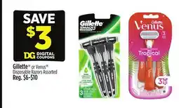 Dollar General Gillette or Venus Disposable Razors offer