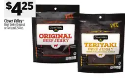 Dollar General Clover Valley Beef Jerky Original or Teriyaki offer