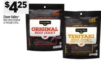 Dollar General Clover Valley Beef Jerky Original or Teriyaki offer