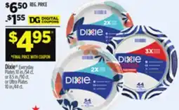 Dollar General Dixie Everyday Plates 10 in./54 ct. or 8.5 in./90 ct. or Ultra Plates 10 in./44 ct offer