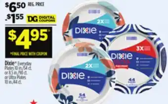 Dollar General Dixie Everyday Plates 10 in./54 ct. or 8.5 in./90 ct. or Ultra Plates 10 in./44 ct offer