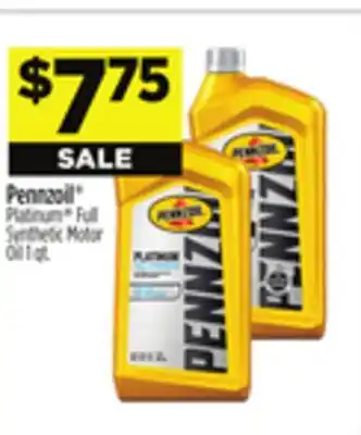 Dollar General Pennzoil Platinum Full Synthetic Motor Oil offer