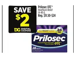 Dollar General Prilosec OTC Heartburn Relief offer