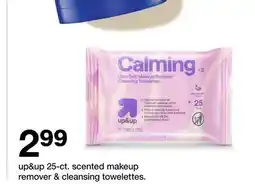 Target up&up 25-ct. scented makeup remover cleansing towelettes offer