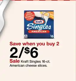 Target Kraft Singles 16-ct. American cheese slices offer