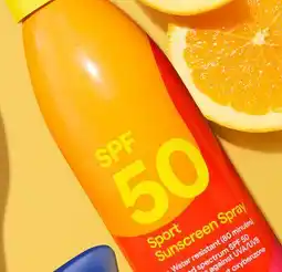 Target up&up sport 9.1-oz SPF 50 sunscreen spray offer