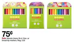 Target Mondo Llama 10-ct. fine- or broad-tip markers offer