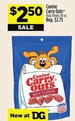 Dollar General Canine Carry Outs Dog Treats offer