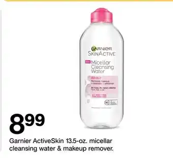 Target Garnier ActiveSkin 13.5-oz. micellar cleansing water & makeup remover offer