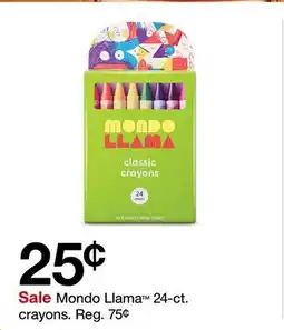 Target Mondo Llama 24-ct. crayons offer