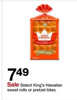 Target Select King's Hawaiian sweet rolls or pretzel bites offer