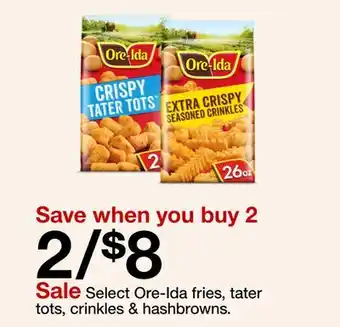 Target Ore-Ida fries, tater tots, crinkles & hashbrowns offer