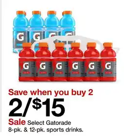 Target Select Gatorade 8-pk. & 12-pk. sports drinks offer