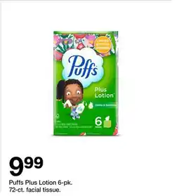 Target Puffs Plus Lotion 6-pk. 72-ct. facial tissue offer