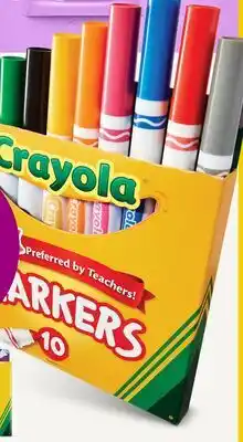 Target Crayola 10-ct. fine or broadline markers offer