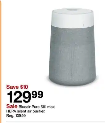 Target Blueair Pure 511i max HEPA silent air purifier offer