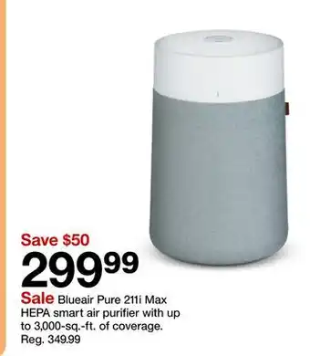 Target Blueair Pure 211i Max HEPA smart air purifier offer