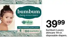 Target bumbum Luxury skincare 114-ct. disposable diapers offer