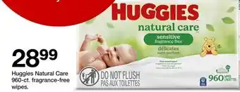 Target Huggies Natural Care 960-ct. fragrance-free wipes offer