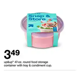 Target up & up 47-oz. round food storage container with tray & condiment cup offer