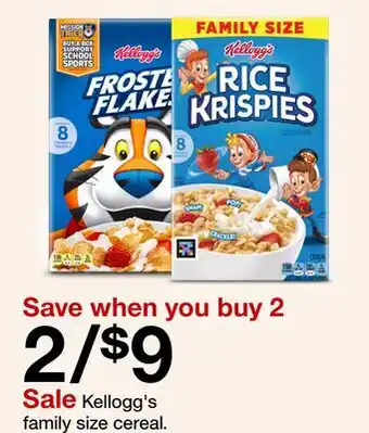 Target Kellogg's family size cereal offer