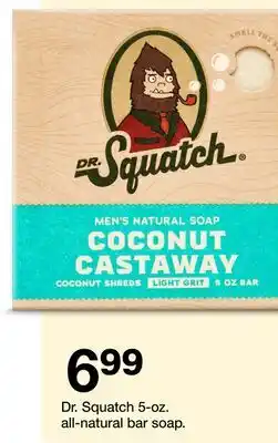 Target Dr. Squatch 5-oz. all-natural bar soap offer