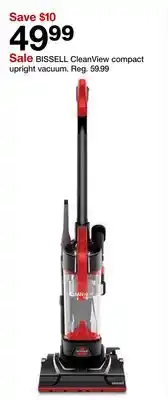 Target BISSELL CleanView compact upright vacuum offer